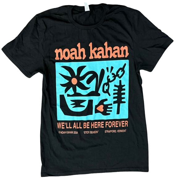 Noah Kahan Black We'll All Be Here Forever Concert Tour 2024 T-Shirt Tee size S - Picture 1 of 4